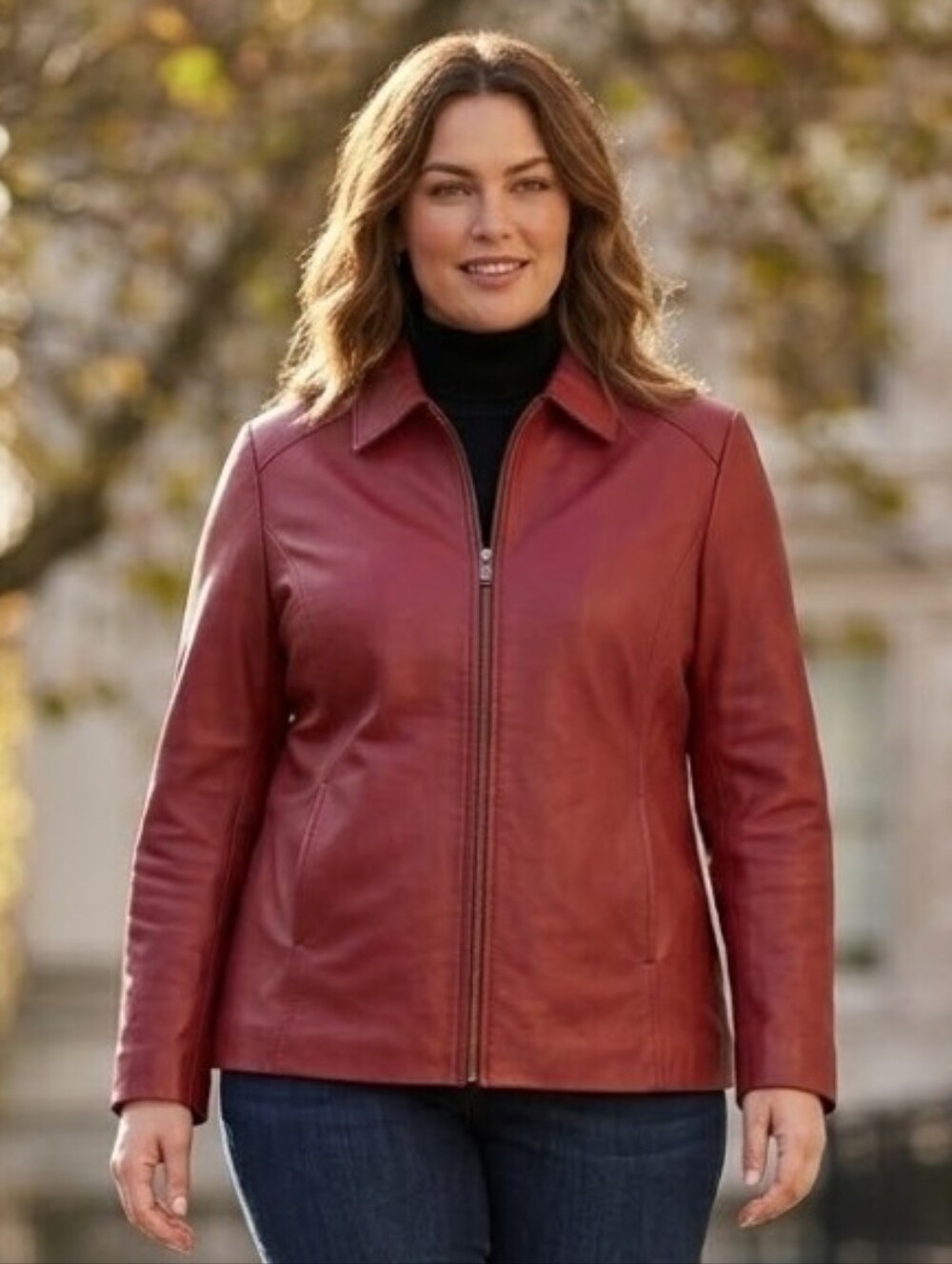Vintage Worthington Lambskin Front Zip Jacket